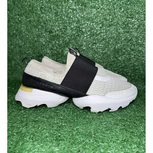 Sorel Kinetic Impact Shoes Womens Size 8.5 White Black Slip On Athletic Sneakers